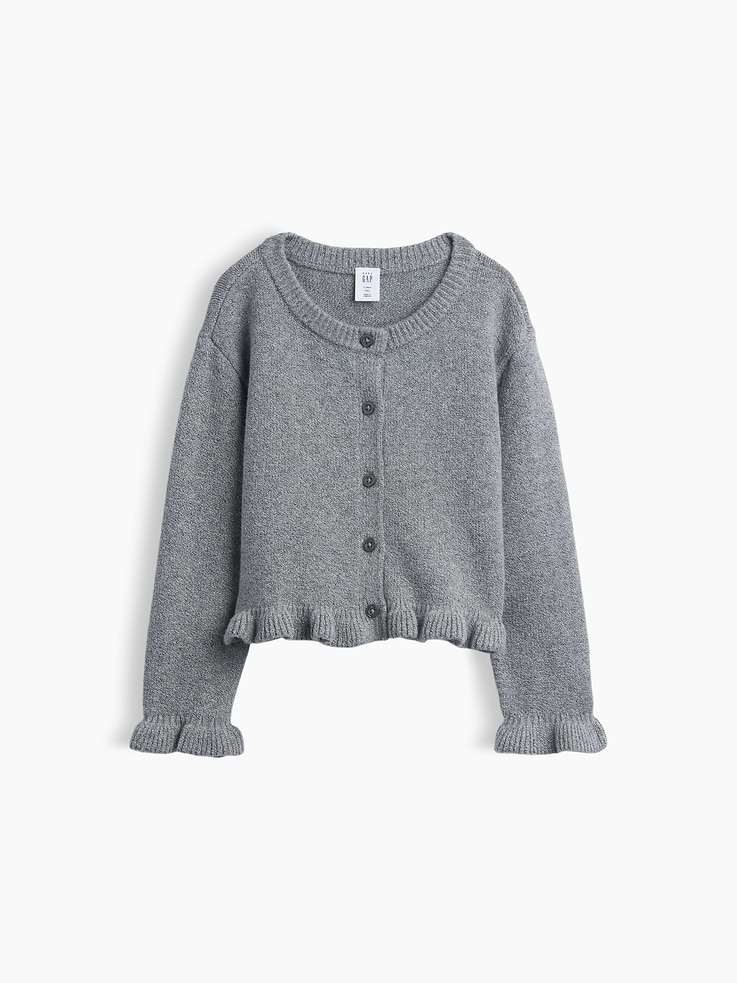 Image 2 of 4, Baby & Toddler CashSoft Ruffle Cardigan Sweater