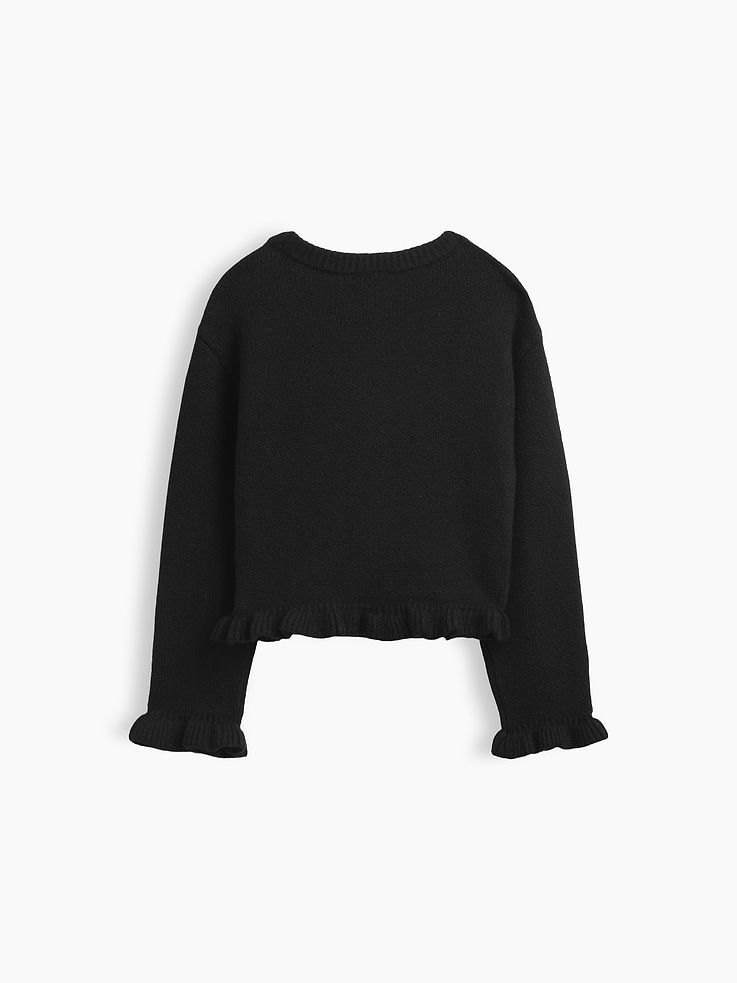 Image 3 of 4, Baby & Toddler CashSoft Ruffle Cardigan Sweater