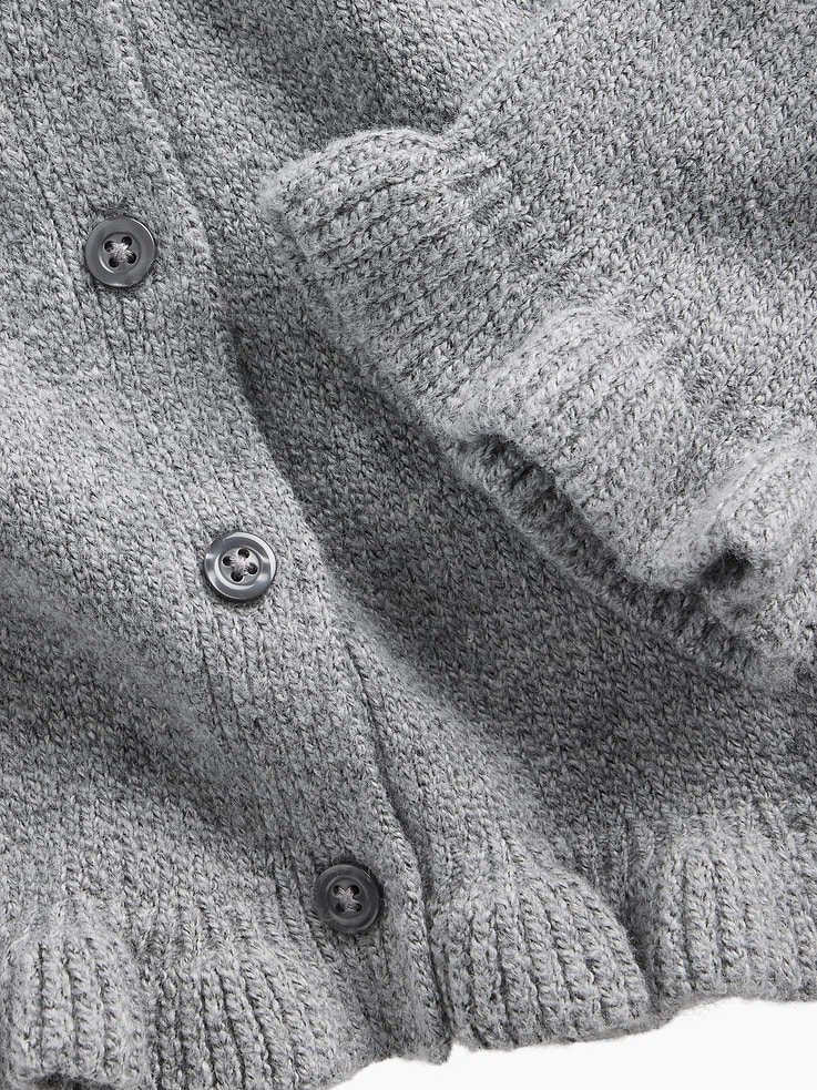Image 4 of 4, Baby & Toddler CashSoft Ruffle Cardigan Sweater