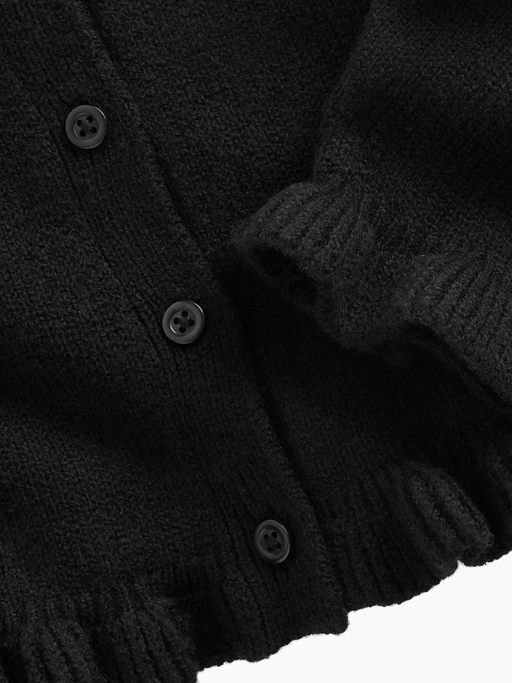 Image 4 of 4, Baby & Toddler CashSoft Ruffle Cardigan Sweater