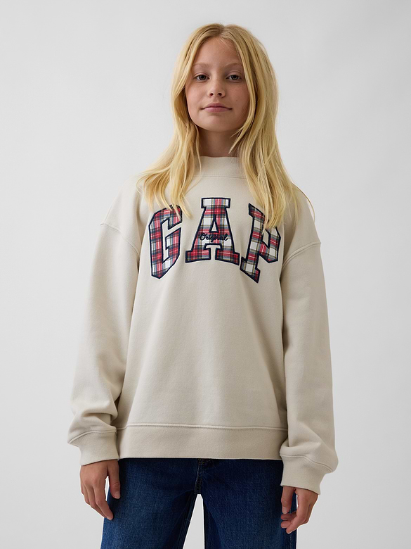 Kids VintageSoft Oversized Mockneck Logo Sweatshirt