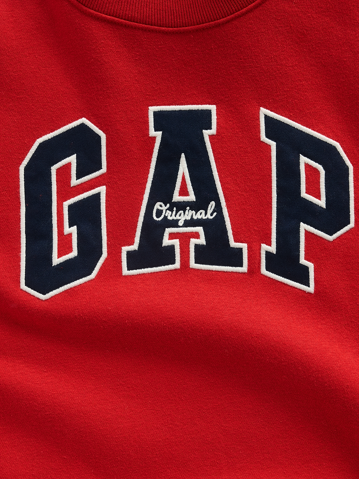 Image 4 of 5, Kids VintageSoft Oversized Mockneck Logo Sweatshirt