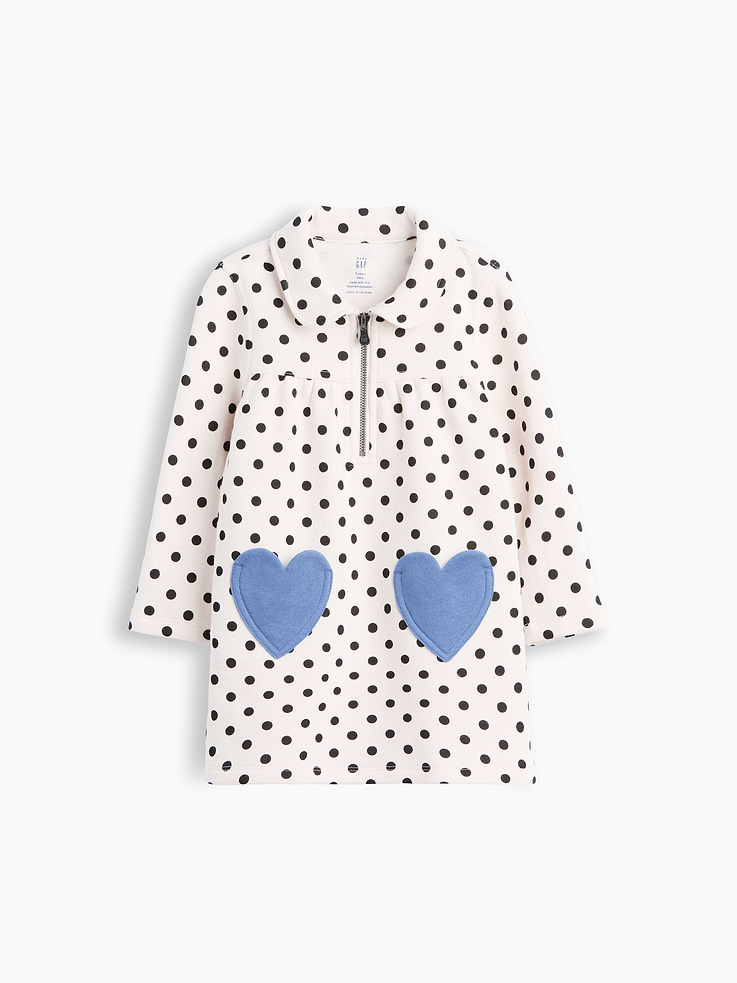 Image 2 of 3, Baby & Toddler Heart-Pocket Sweatshirt Dress