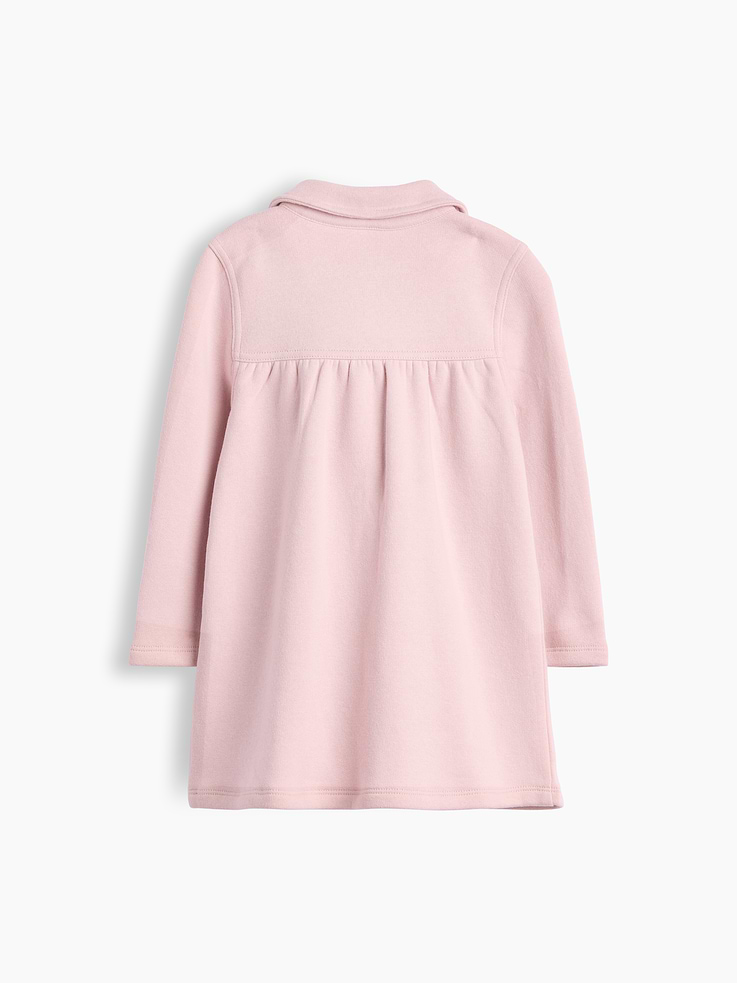 Image 3 de 3, Robe-chandail en coton ouaté à poche en forme de cœur pour Bébé et Toute-petite