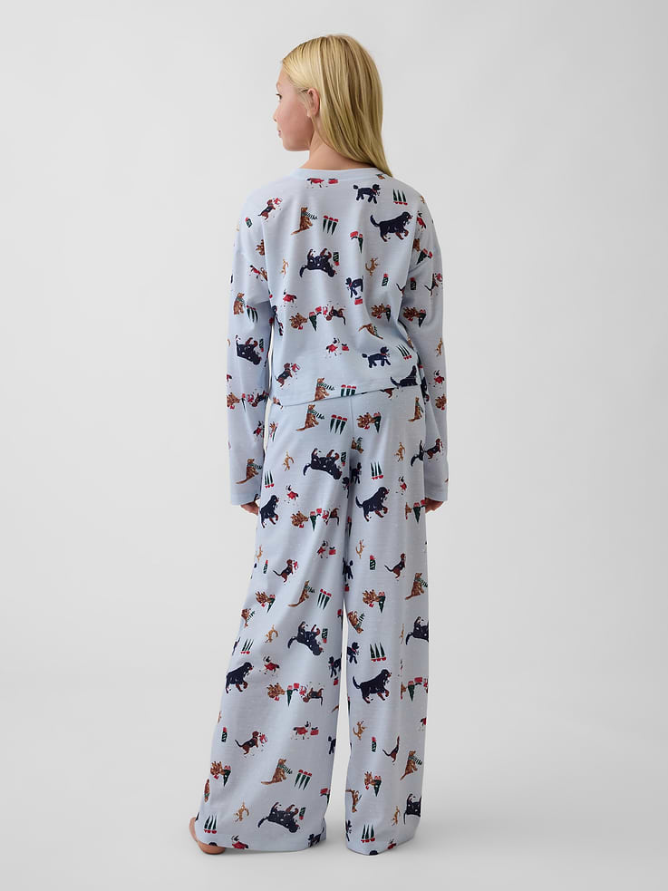 Image 3 of 4, Kids Recycled Wide-Leg PJ Set