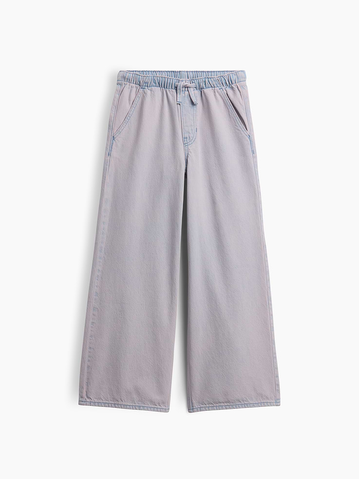 Image 1 of 3, This product is made with/contains 5% recycled cotton. Compared to virgin materials, using recycled materials helps reduce resource use and waste., This product is part of our water-saving Washwell program. Compared with conventional wash methods, Washwell uses at least 20% less water., Non-stretch denim., Color wash., Drawcord ties at elasticized waist, faux fly., Front slant pockets, patch pockets., This product was made in a factory that invests in gender equity and women’s empowerment through RISE. Learn more at, Product #1194377