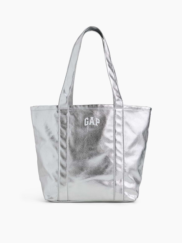 Metallic Gap Logo Tote Bag