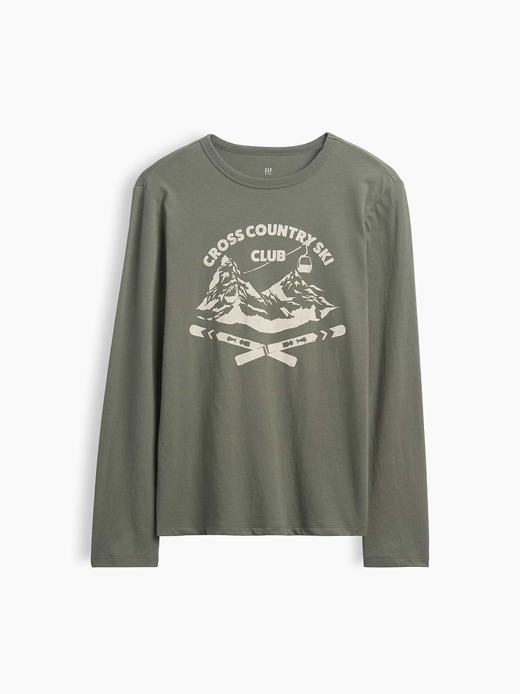 Image 1 of 3, Soft jersey knit., Long sleeves., Crewneck., Graphic at front., This product was made in a factory that invests in gender equity and women’s empowerment through RISE. Learn more at, Product #1194942
