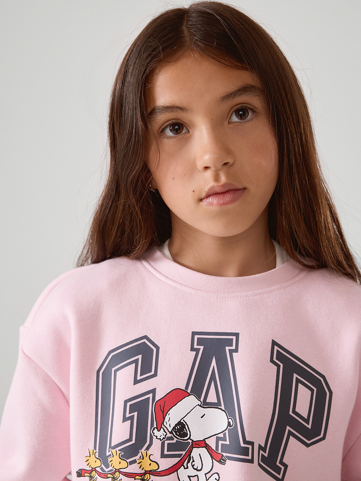 Image 4 of 4, GapKids Peanuts Oversized Wedge Sweatshirt