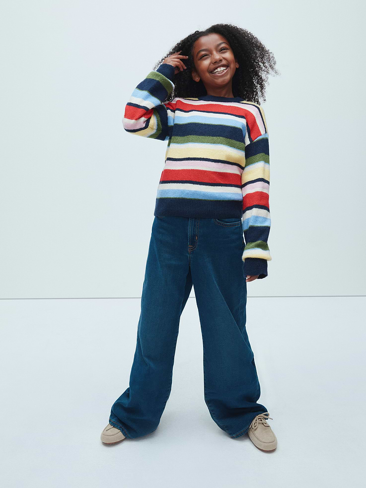Image 4 of 4, Kids Relaxed Intarsia Sweater