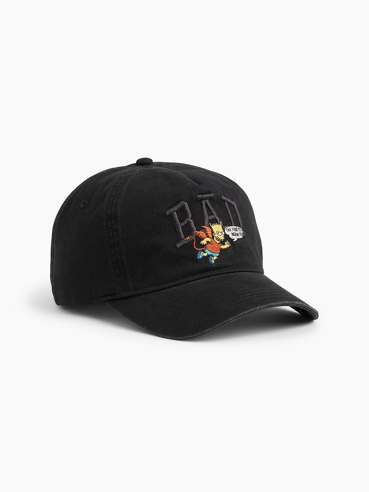 Image 5 of 5, The Simpsons BAD Logo Baseball Hat