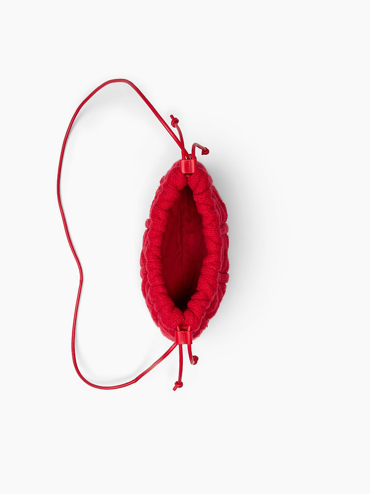 Image 6 of 6, CashSoft Cable-Knit Pouchette