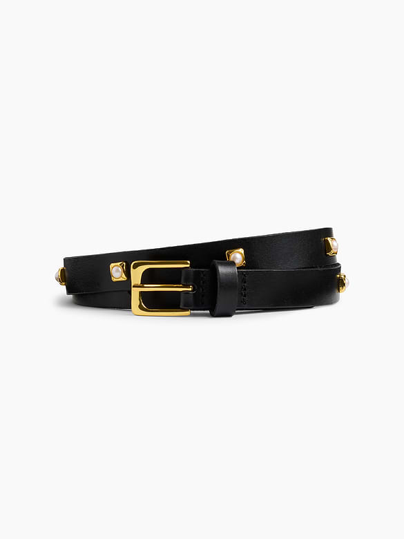 Jeweled Leather Belt