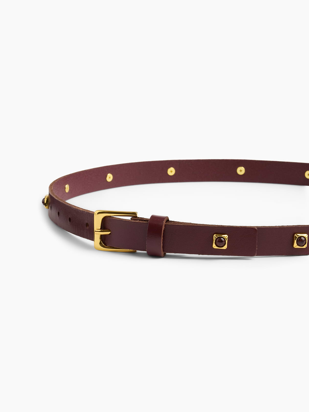 Image 3 of 4, Jeweled Leather Belt