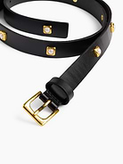 Image 4 of 4, Jeweled Leather Belt