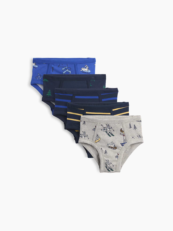 Image 1 of 2, Soft, stretch cotton jersey brief underwear., Elasticized waist and leg openings., Made with 95% organically grown cotton which is grown without the use of synthetic pesticides and fertilizers., This product was made in a factory that invests in gender equity and women’s empowerment through RISE. Learn more at gapinc.com/equity ., Product #915917