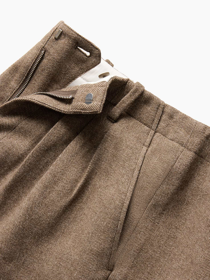 Image 6 of 7, Gap × Victoria Beckham Wool-Blend Herringbone Skirt