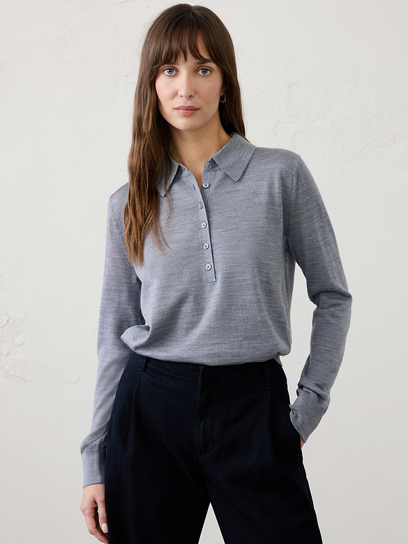 Merino Wool Sweater Polo