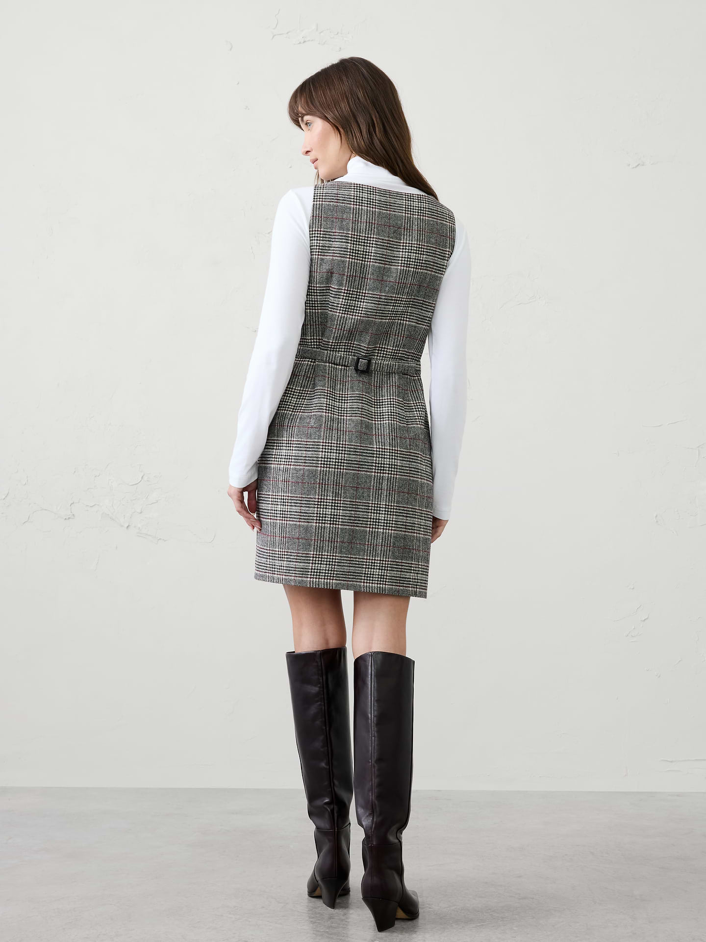 Image 2 of 7, Layering Menswear Mini Shift Dress
