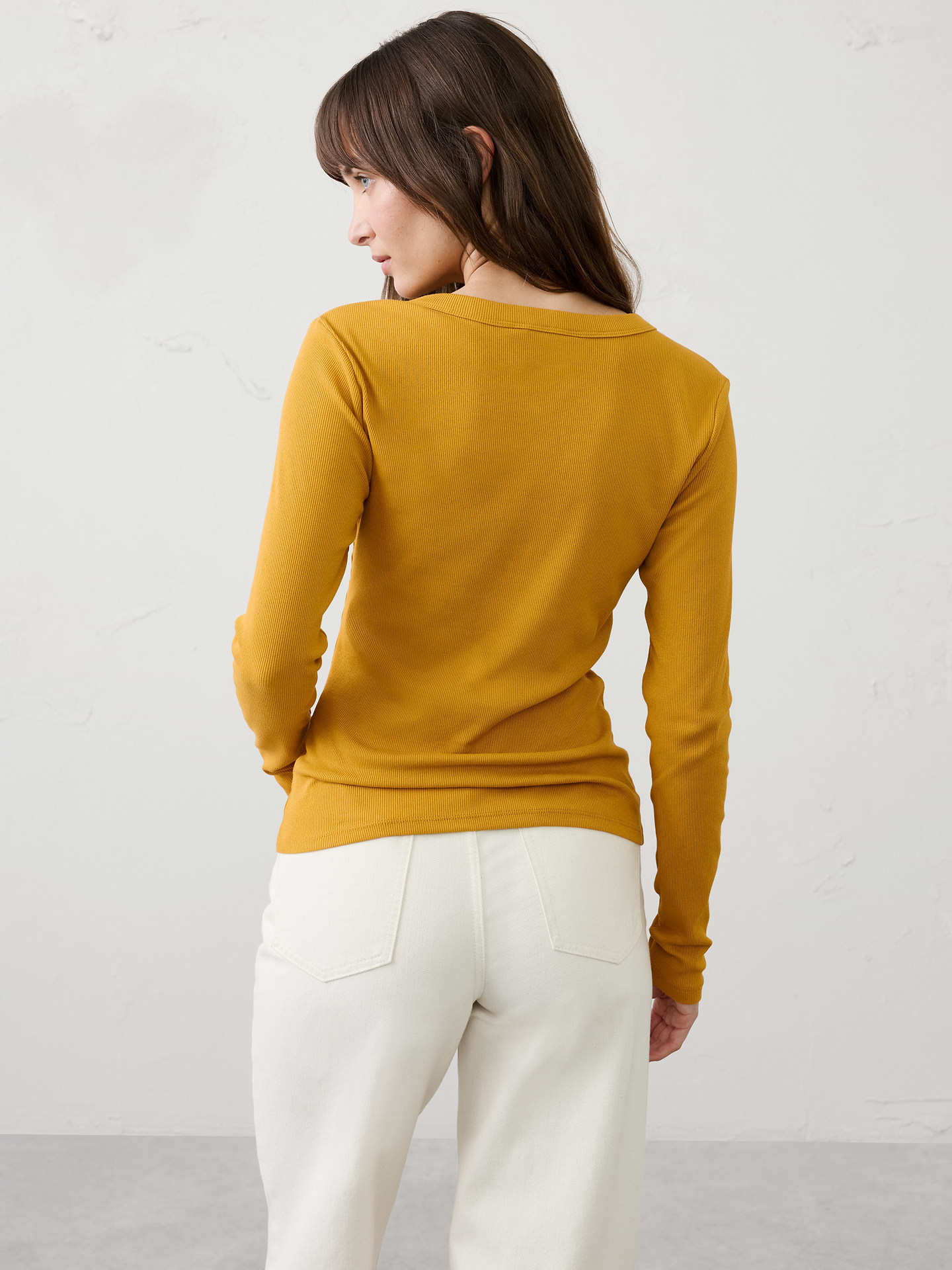 Image 8 of 8, Ribbed Henley T-Shirt