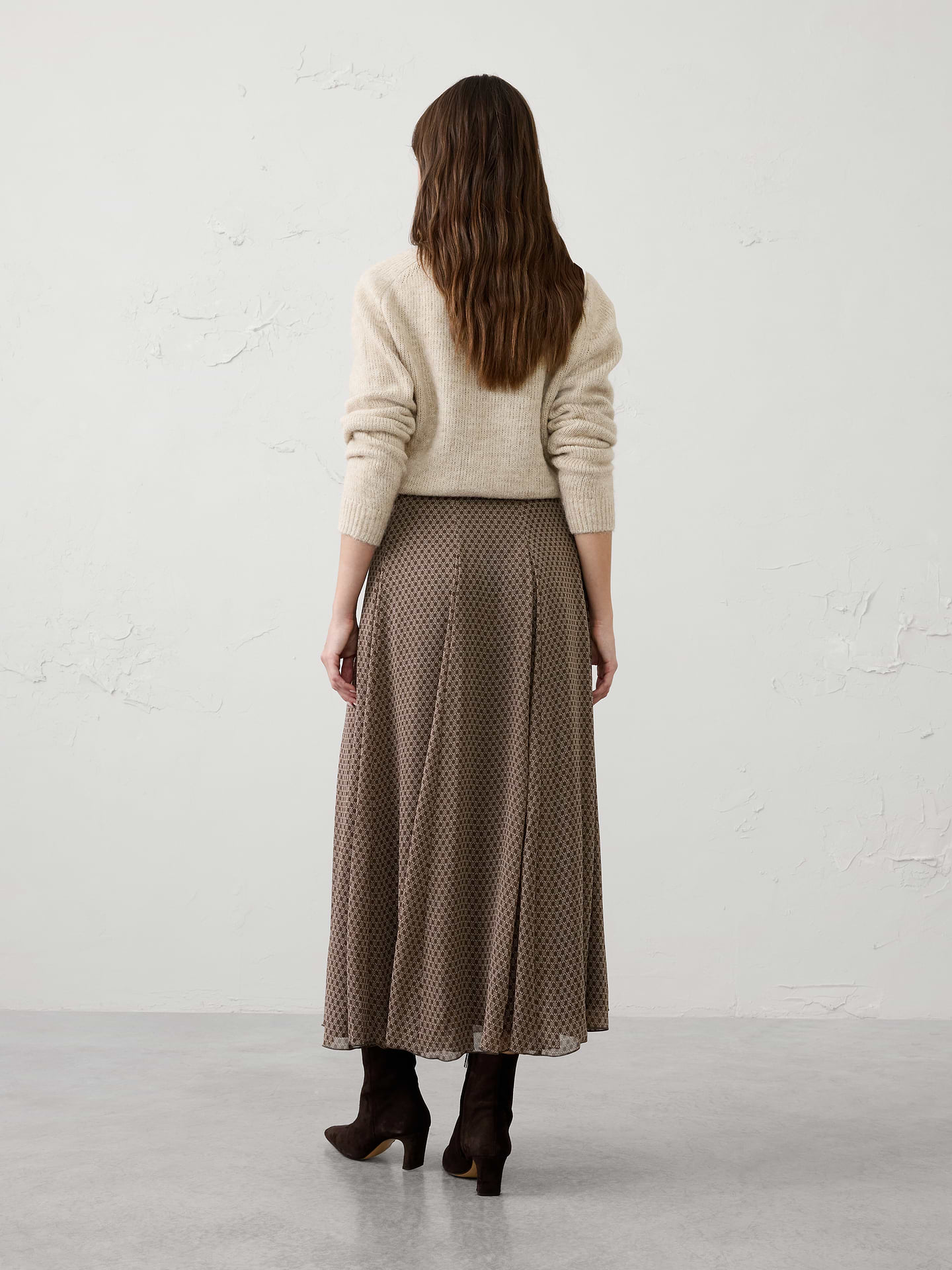 Image 2 of 4, Swing Pleated Midi Skirt