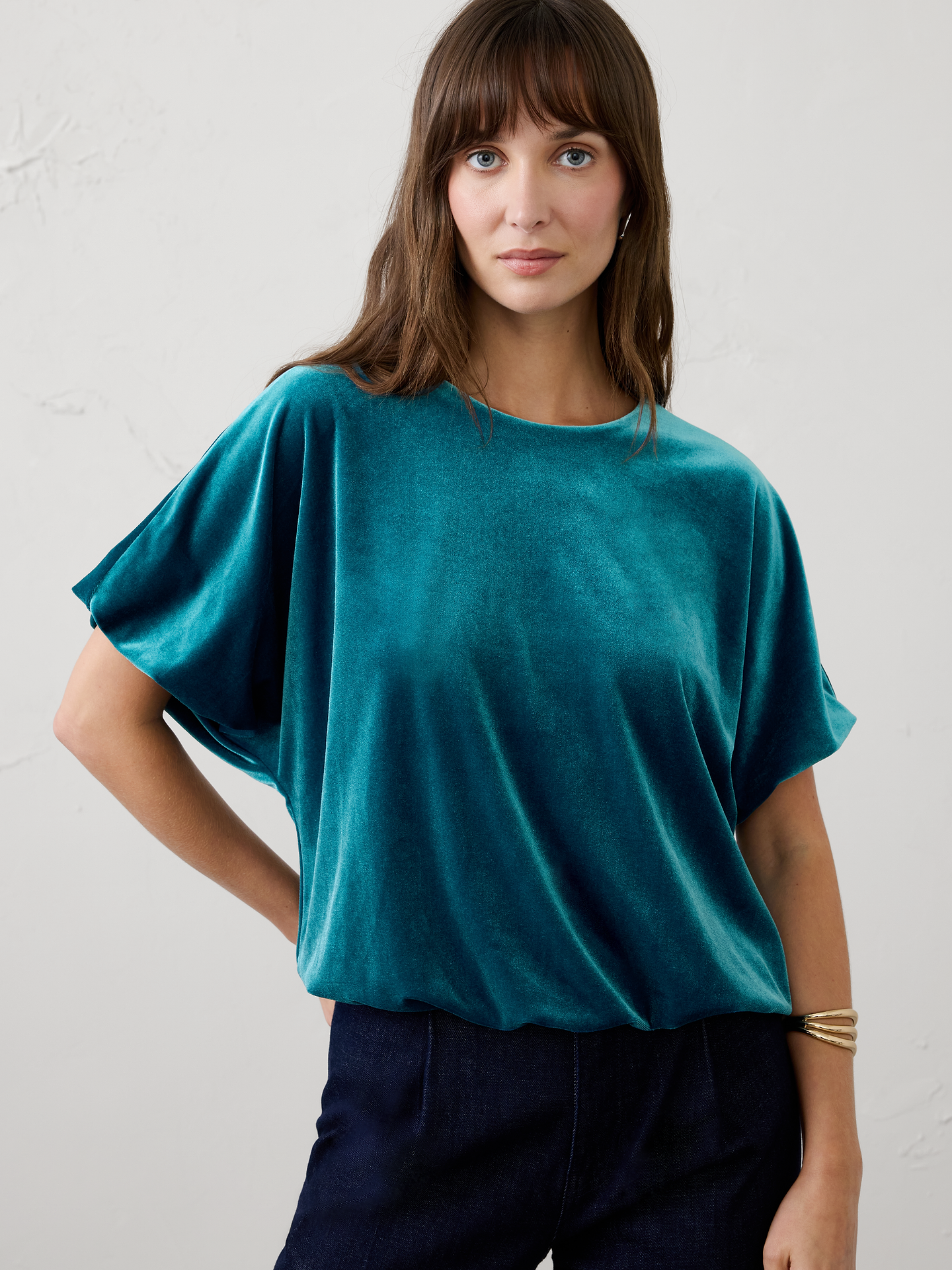 Image 3 of 4, Velvet Bubble Top