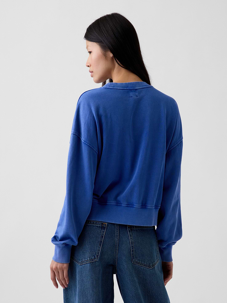 Image 3 of 6, VintageSoft Terry Oversized Wedge Side-Slit Sweatshirt