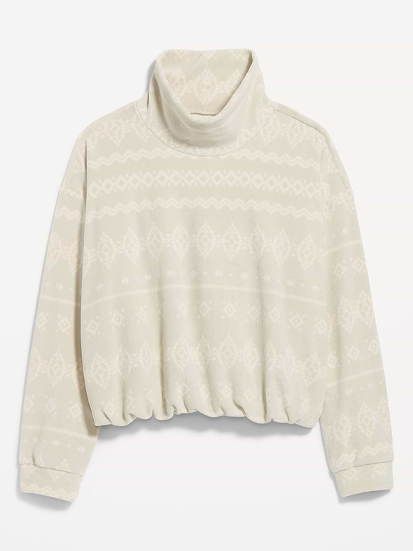 Performance Fleece Bubble-Hem Popover