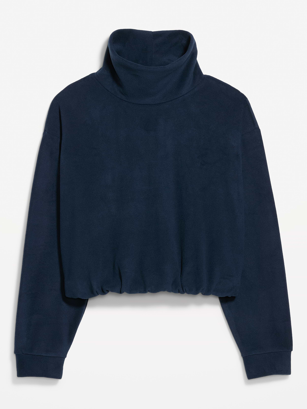 Image 1 of 2, Make your moves in Old Navy Sport's Performance Fleece: Our iconic lightweight fleece that's soft and breathable., funnel neck, long sleeves, bubble hem, pullover style, Product #903183