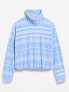 Image 1 of 2, Make your moves in Old Navy Sport's Performance Fleece: Our iconic lightweight fleece that's soft and breathable., funnel neck, long sleeves, bubble hem, rib-knit cuffs, Product #1181988