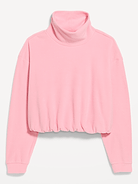 Image 1 of 2, Make your moves in Old Navy Sport's Performance Fleece: Our iconic lightweight fleece that's soft and breathable., funnel neck, long sleeves, bubble hem, pullover style, Product #903183