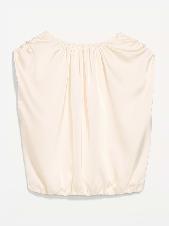 Boatneck Drapey Bubble-Hem Top