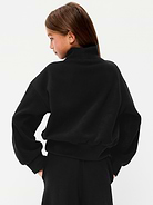 Image 2 of 2, Long-Sleeve Mock-Neck Microfleece Top for Girls