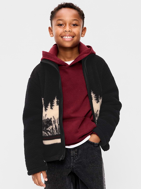 Sherpa Full-Zip Jacket for Boys