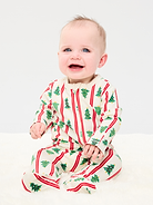 Image 1 of 3, crew neck, long sleeves, fold-over mittens at each sleeve, full-length reversible zipper, sewn-in feet, allover print, Product #909837