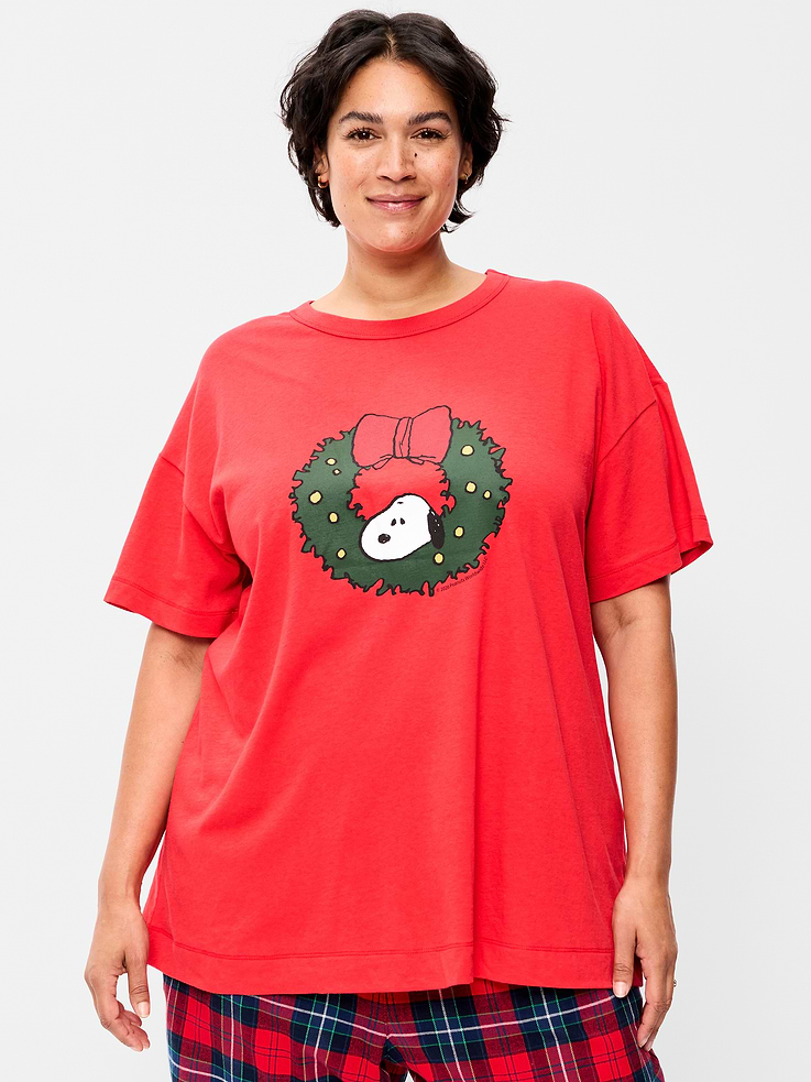 Image 8 de 9, T-shirt long surdimensionné Snoopy de Peanuts™