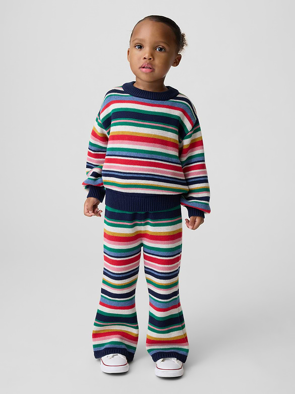 Baby & Toddler Striped Flare Sweater Pants