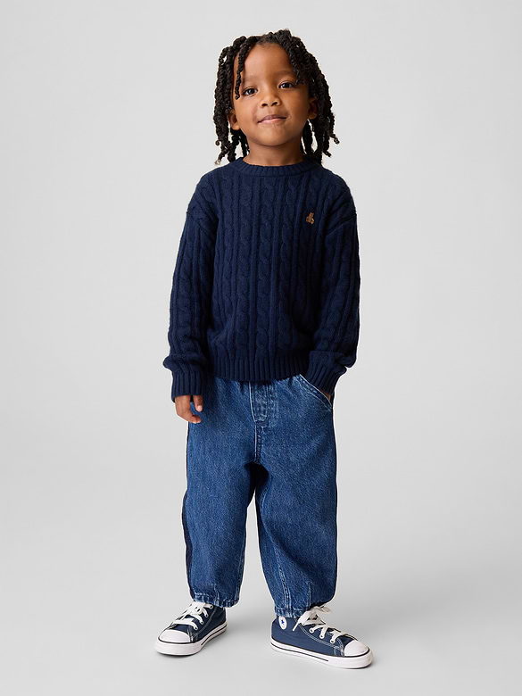 Baby & Toddler Pull-On Barrel Jeans