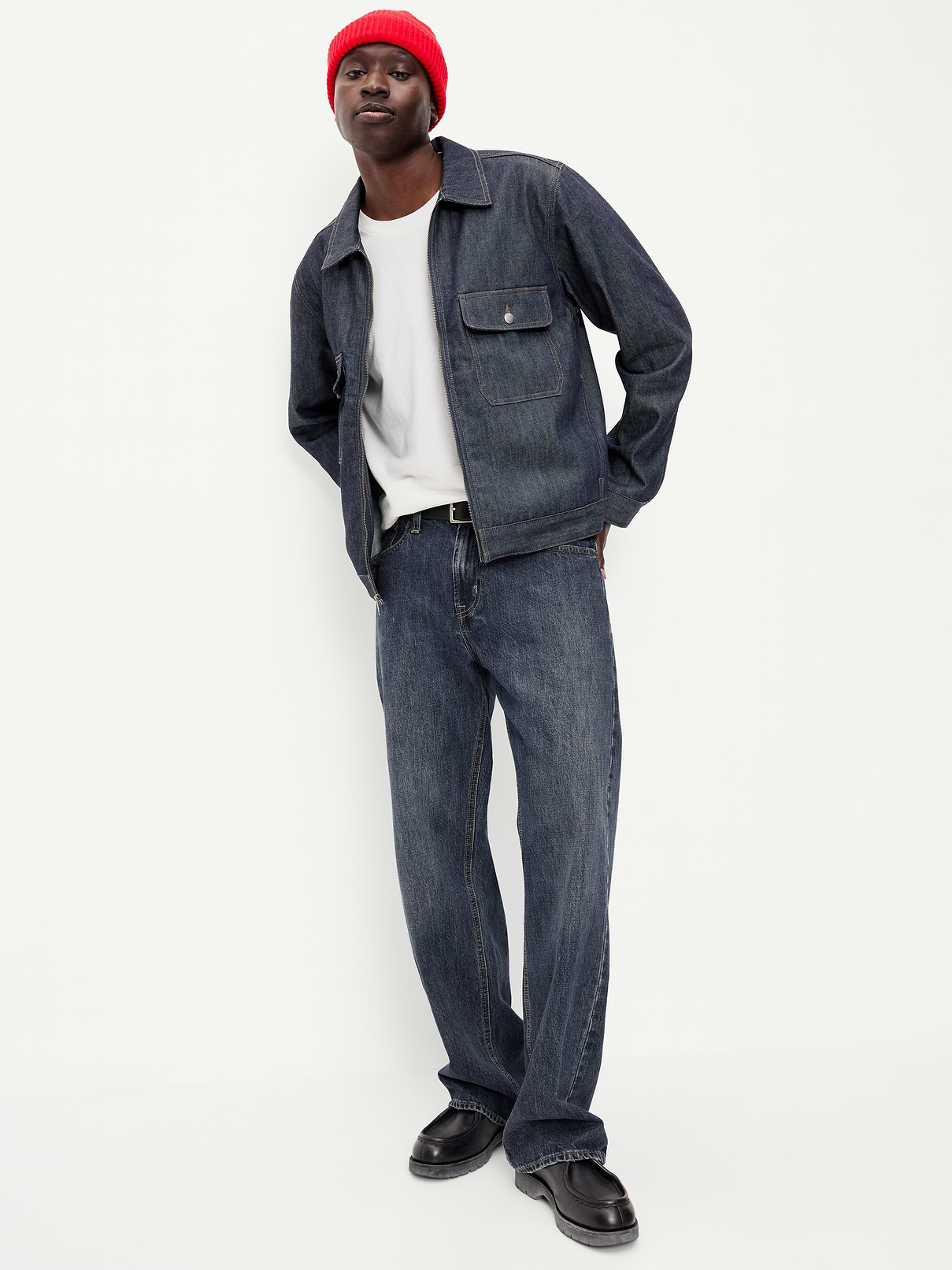 Raw Denim Utility Jacket | Old Navy