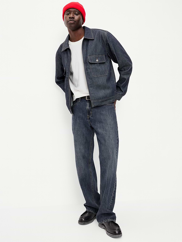 Raw Denim Utility Jacket