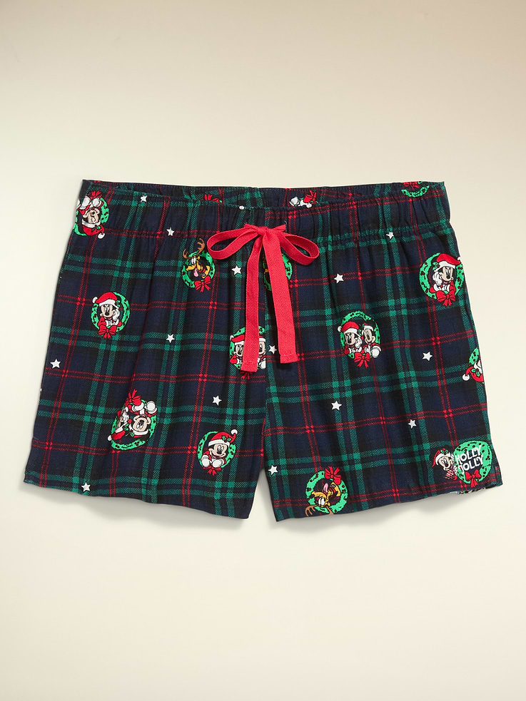 Image 4 of 8, Old Navy x Disney Flannel Boxer Pajama Shorts for Women