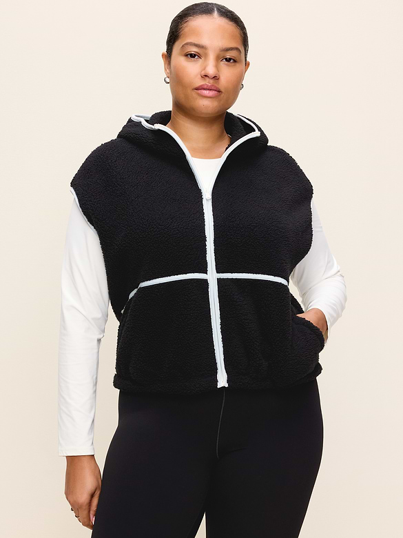 Hooded Sherpa Vest