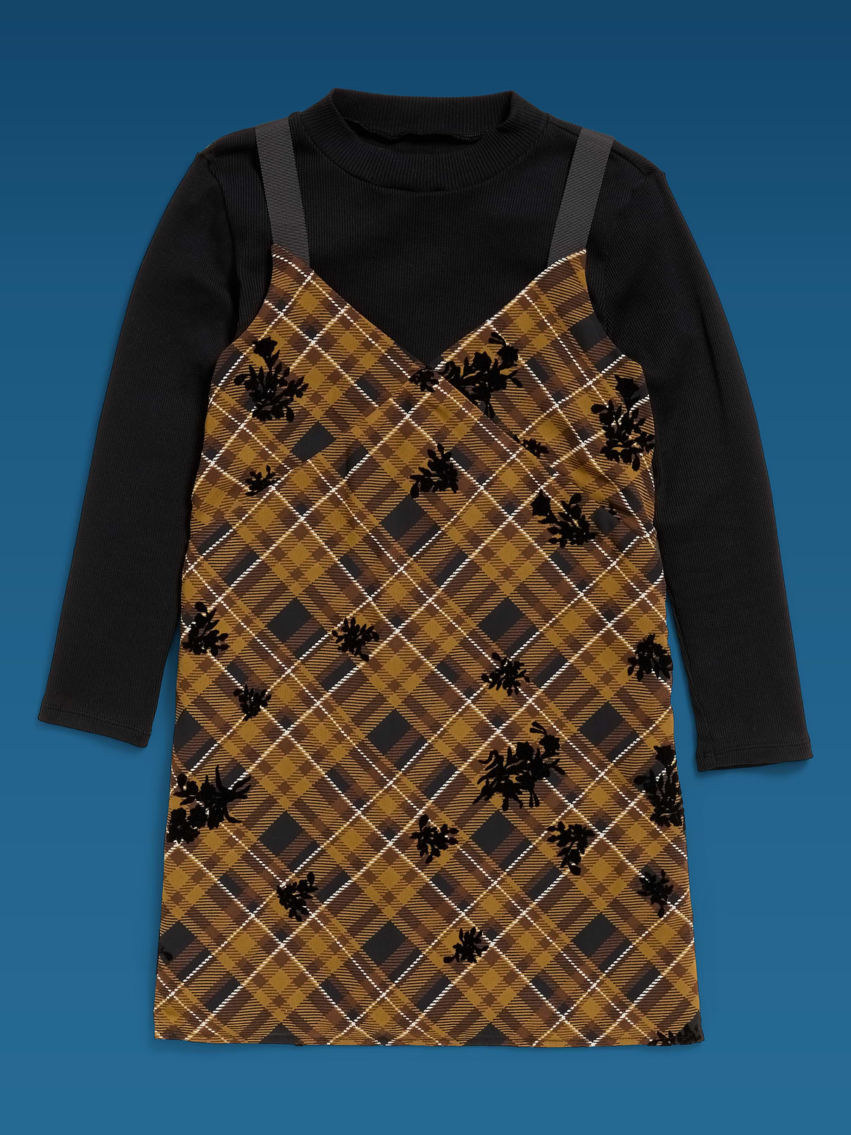 Image 3 of 5, Old Navy x Altuzarra Mock-Neck & Plaid Dress Set for Girls