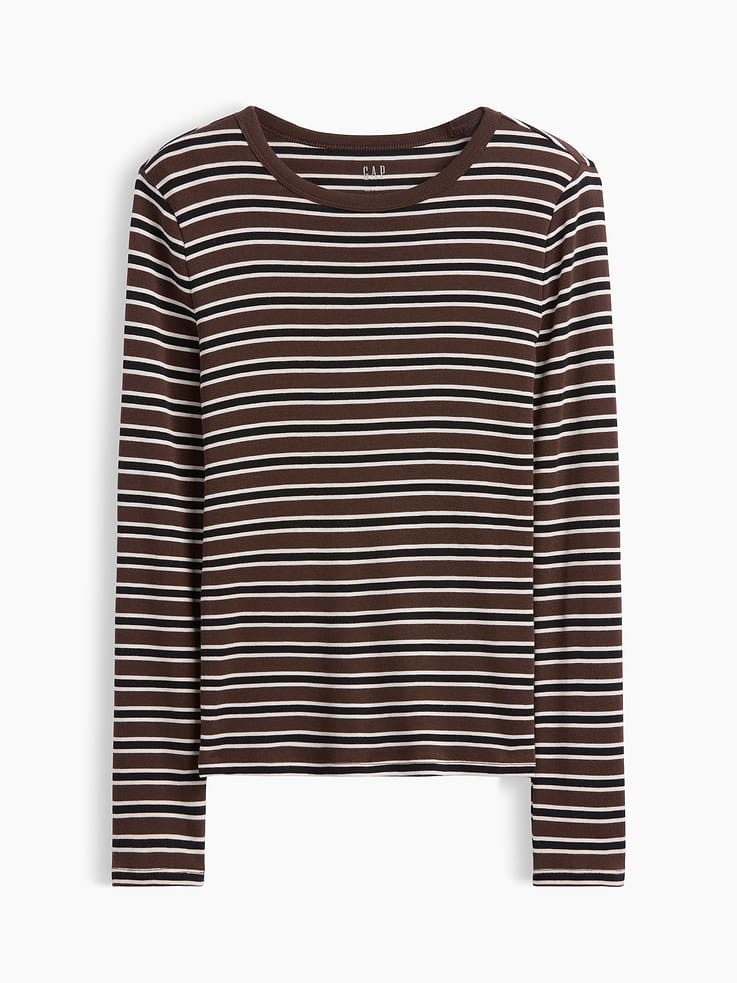 Image 5 of 5, Modern Ribbed Crewneck T-Shirt