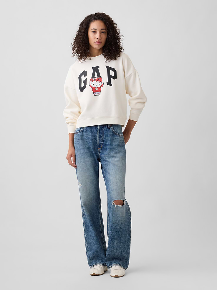 Image 3 of 5, Oversized Wedge Crewneck Sweatshirt