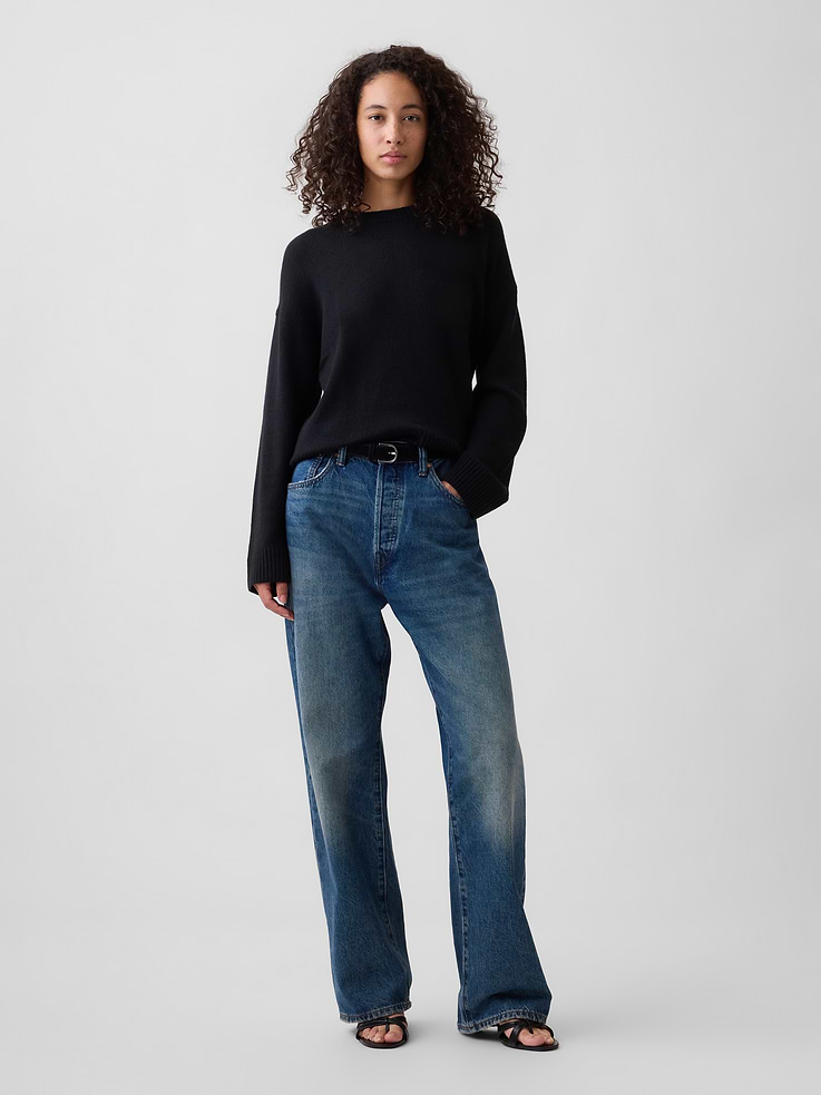 Image 3 of 5, Cashsoft Relaxed Crewneck Sweater