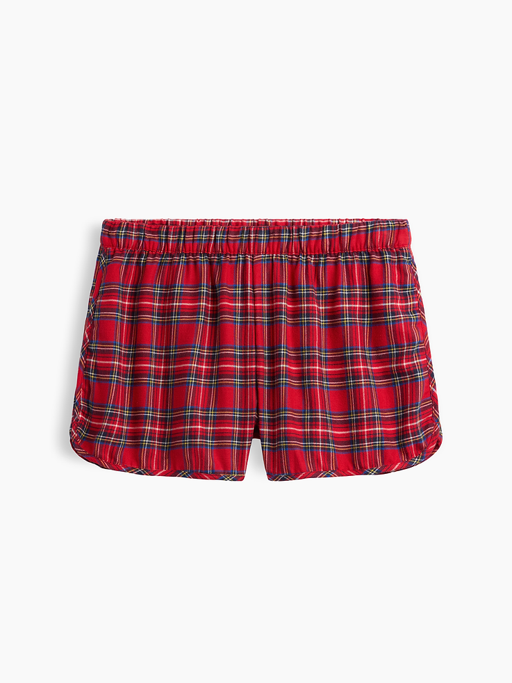 Image 4 of 4, Flannel PJ Shorts