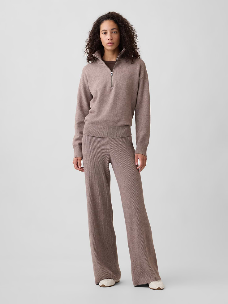 Image 3 of 5, CashSoft Half-Zip Mockneck Sweater