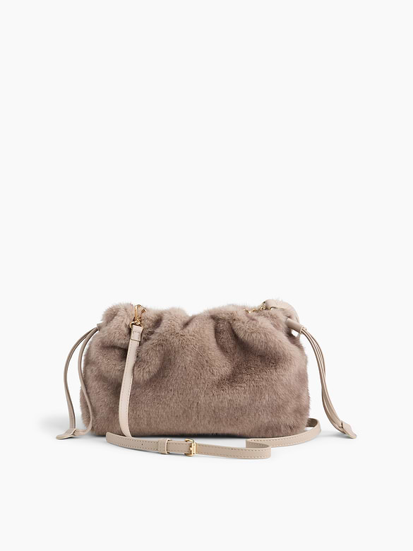 Faux-Fur Mini Pouch Bag