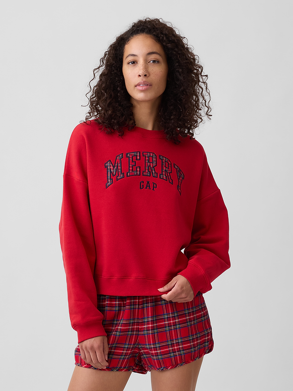 Relaxed Wedge Crewneck Sweatshirt